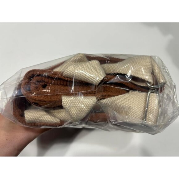 Prite Women Brown Corduroy Large Hobo Shoulder Crossbody Tote Bag With Pockets - Picture 11 of 12